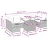 vidaXL Hagesofaer med puter 8 deler brun polyrotting akasie