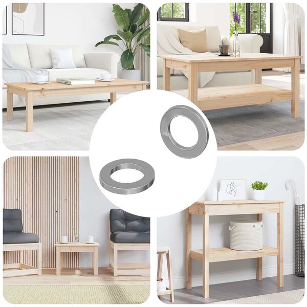 vidaXL Vasker 2 pcs s&oslash;lv 10 x 10 x 1,2 mm St&aring;l