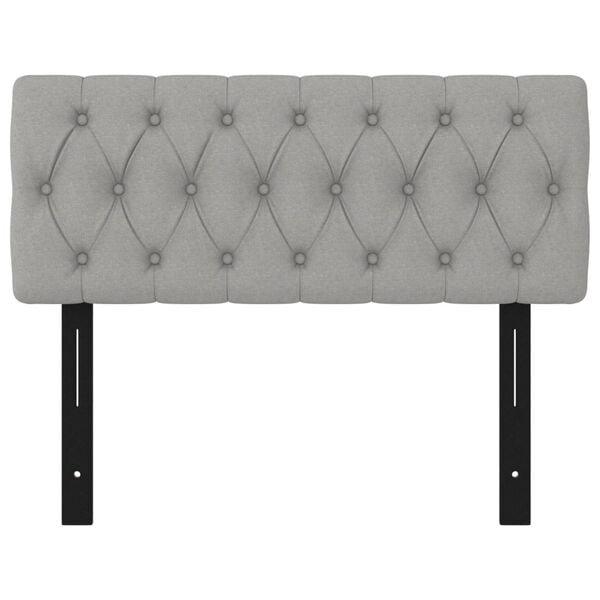 vidaXL Hodegavl lysegr&aring; 100x7x78/88 cm stoff