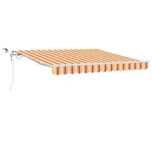 vidaXL Uttrekkbar markise Gul og oransje 300 x 250 cm Polyester