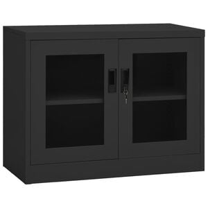 vidaXL Kontorskap antrasitt 90x40x70 cm st&aring;l
