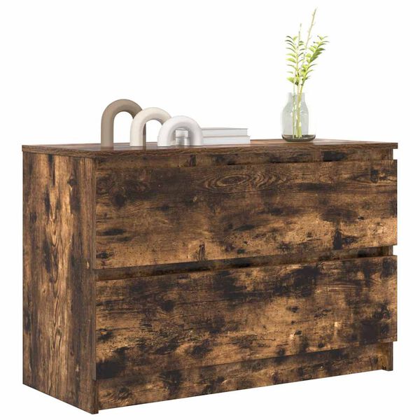 vidaXL TV-benk r&oslash;kt eik 80x35x54 cm konstruert tre