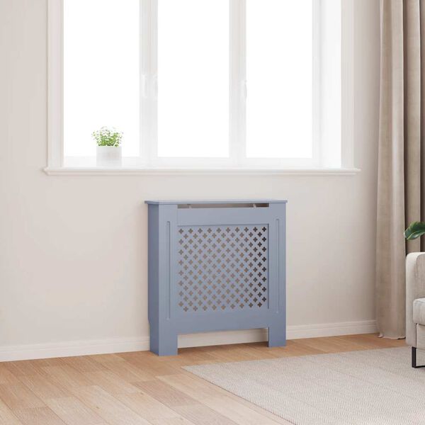 vidaXL Radiatordeksel MDF gr&aring; 78 cm