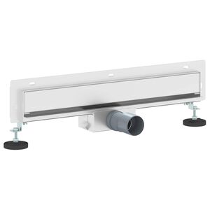 vidaXL Vegghengt Dusjavl&oslash;p s&oslash;lv 50 cm Rustfritt St&aring;l 304