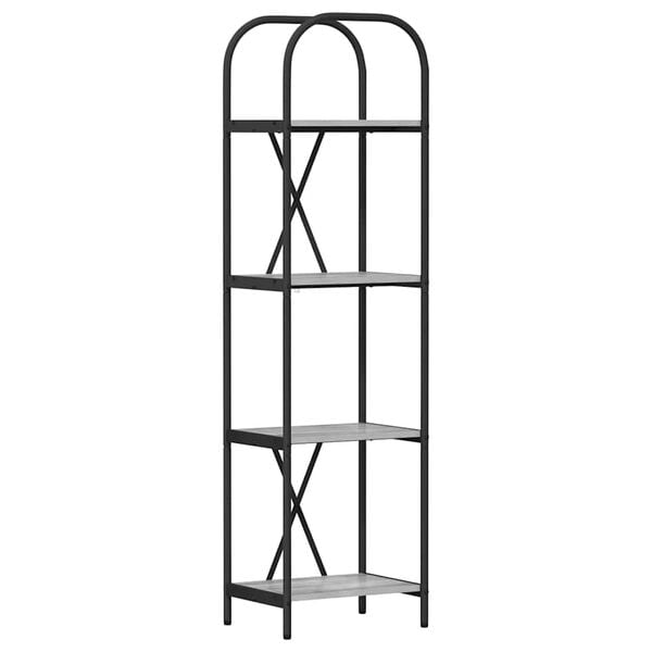 vidaXL Bokhylle Gr&aring; Sonoma 40 x 30 x 146 cm Konstruert tre