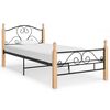 vidaXL Sengeramme svart metall 90x200 cm