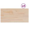 vidaXL Bordplater 4 stk 90x45x1,7 cm rektangul&aelig;r heltre furu