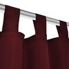 2stk Bordeaux Micro-Sateng Gardiner med Sl&oslash;yfer 140 x 175 cm