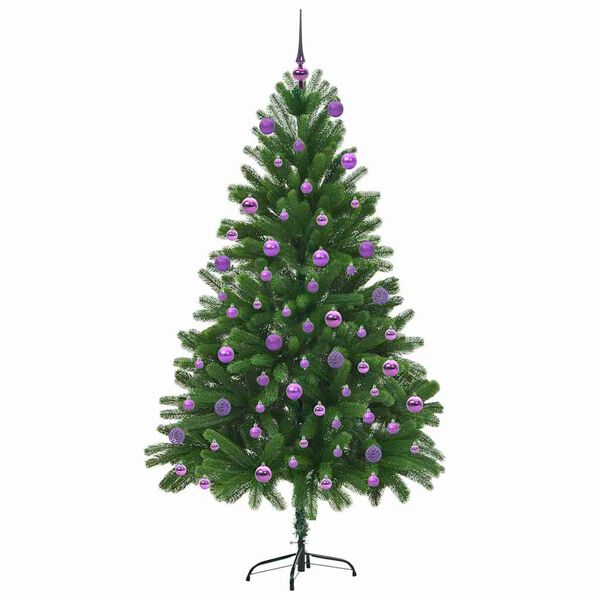 vidaXL Juletre med 300 LED med stativ grønn 180 cm PE