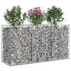 vidaXL Gabion hevet seng s&oslash;lv 150 x 50 x 80 cm Galvanisert St&aring;l