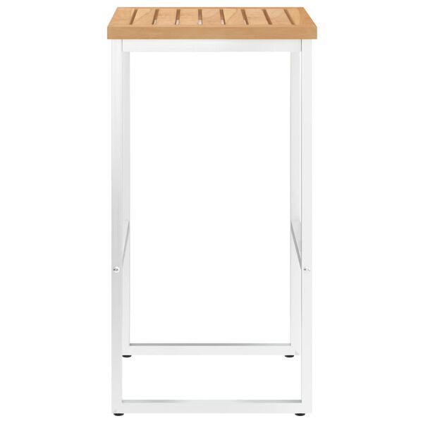 vidaXL Barkrakker 2 stk heltre teak og rustfritt stål