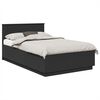 vidaXL Sengestamme med hodegjerde Svart 135 x 190 cm Konstruert tre