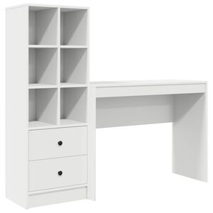 vidaXL Skrivebord Hvit 145,5 x 40 x 127 cm 2 stk.