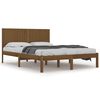vidaXL Sengeramme honningbrun heltre furu 200x200 cm
