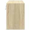 vidaXL Vegghengt TV-benk med LED sonoma eik 80x31x45 cm