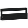 vidaXL Veggmonterte skohyller 2 stk svart 59x9x23 cm heltre furu