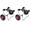 vidaXL Kajakktraller 2 stk aluminium