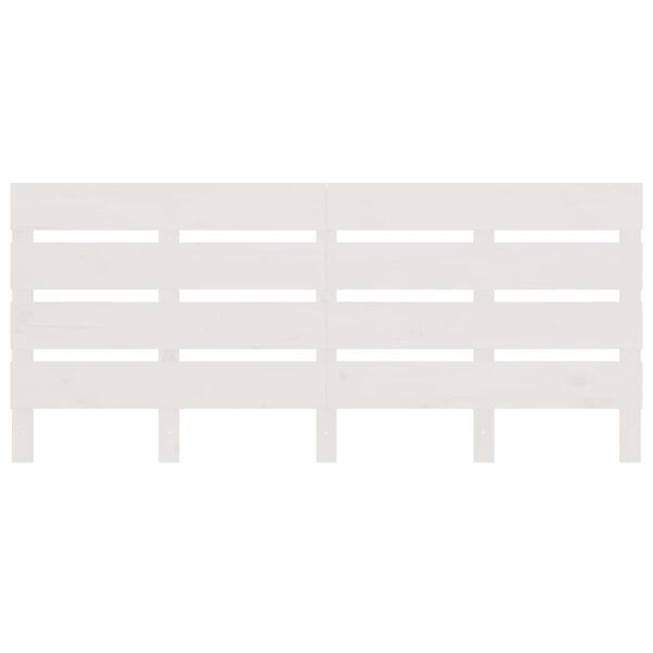 vidaXL Sengegavl hvit 150x3x80 cm heltre furu
