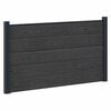 vidaXL Gjerdesett 180 x 105 cm WPC og Aluminium Svart