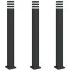 vidaXL Utend&oslash;rs gulvlamper 3 stk svart 110 cm aluminium