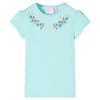 T-skjorte for barn lyse aqua 128
