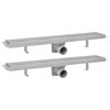 vidaXL Line&aelig;rt dusjavl&oslash;p 2 stk 630x140 mm rustfritt st&aring;l