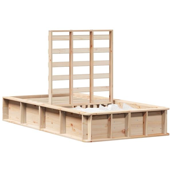 vidaXL Sengestamme Brun 90 x 200 cm Massiv furu