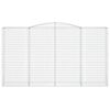vidaXL Gabionkurver buede 3 stk 400x50x220/240 cm galvanisert jern