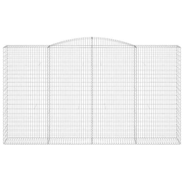 vidaXL Gabionkurver buede 3 stk 400x50x220/240 cm galvanisert jern