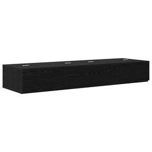 vidaXL Studiobord Svart eik 152 x 40 x 19,5 cm Konstruert tre
