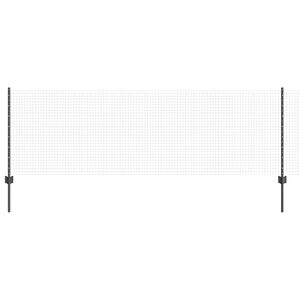vidaXL Sveiset tr&aring;dgjerde med stolper 100 x 0,8 m PVC-belagt st&aring;l Gr&aring;