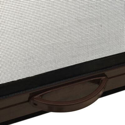 vidaXL Nedrullbar insektskjerm for vinduer brun 100x170 cm