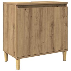 vidaXL Servantskap artisan eik 58x33x60 cm konstruert tre