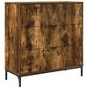 vidaXL Serviesskap R&oslash;kt eik 79,5 x 33 x 82 cm Konstruert tre