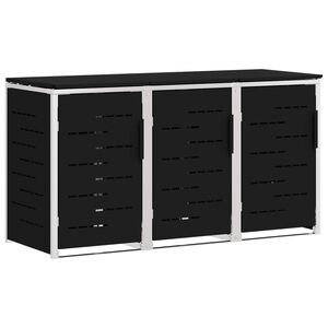 vidaXL Avfallsbeholderoppbevaring Svart 207 x 77,5 x 112,5 cm