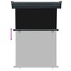 vidaXL Sidemarkise for balkong 125x250 cm svart