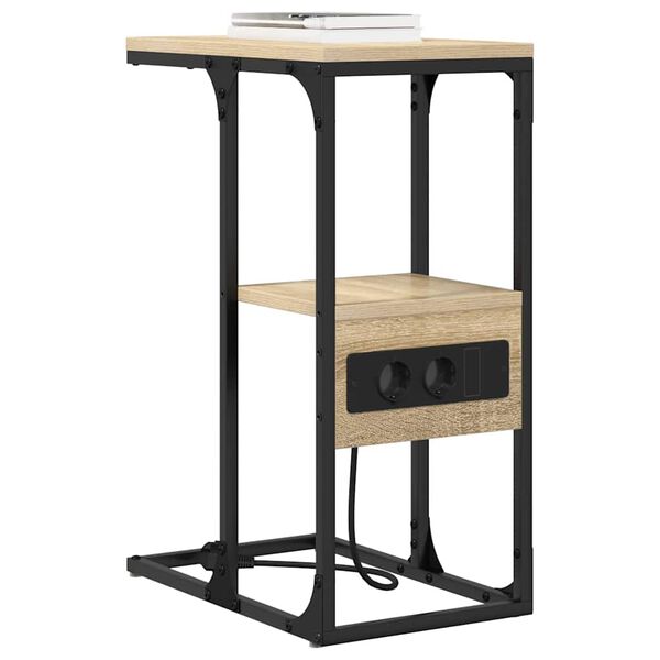 vidaXL Nattbordskap Sonoma eik 41.5 x 26 x 60.5 cm Konstruert tre