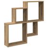 vidaXL Vegghylle artisan eik 80x15x78,5 cm konstruert tre
