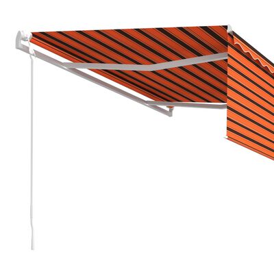 vidaXL Automatisk uttrekkbar markise rullegardin 4,5x3m oransje brun