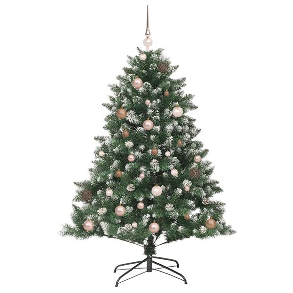 vidaXL Kunstig juletre med 150 LED gr&oslash;nn 150 cm PVC og plast og st&aring;l