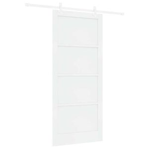 vidaXL Skyved&oslash;r Hvit 93 x 211 cm Massiv furu