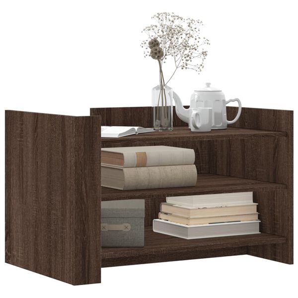 vidaXL Salongbord brun eik 80x50x50 cm konstruert tre