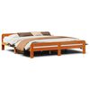 vidaXL Sengeramme uten madrass voksbrun 180x200 cm heltre furu