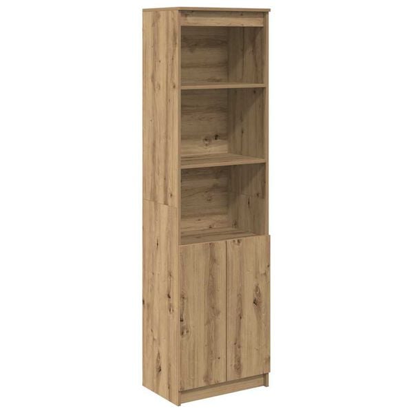 vidaXL Highboard artisan eik 50x35x180 cm konstruert tre