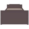 vidaXL Sengeramme med skuffer mørkebrun heltre furu 90x200 cm
