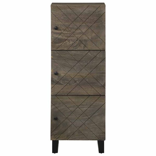 vidaXL Highboard svart 40x33x110 cm heltre mango