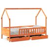 vidaXL Barnesengeramme med skuffer 80x200 cm heltre furu