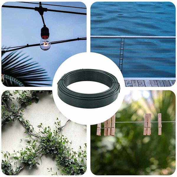 vidaXL Gjerde binding wire grønn 80 m Stål