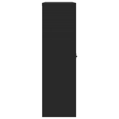 vidaXL Arkivskap svart 90x40x140 cm stål
