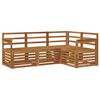 vidaXL Sofasett 4 pcs Naturlig Solid akasietre